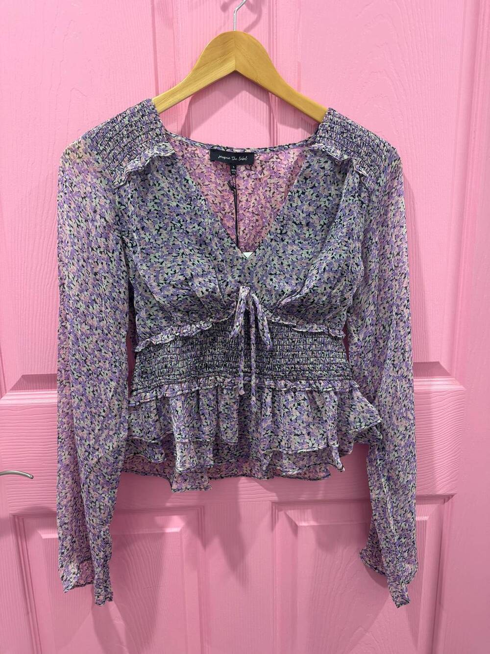 NEW JACQUIE THE LABEL women's tillie blouse in grey